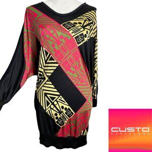 Custo Barcelona Vintage Black, Gold, Pink Dress/Blouse
